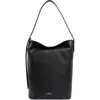 Sam Edelman Harlyn Pebbled Leather Bucket Bag In Black
