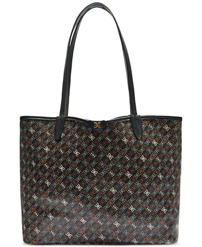 Sam Edelman Harper Extra-large Monogram Black Shopper