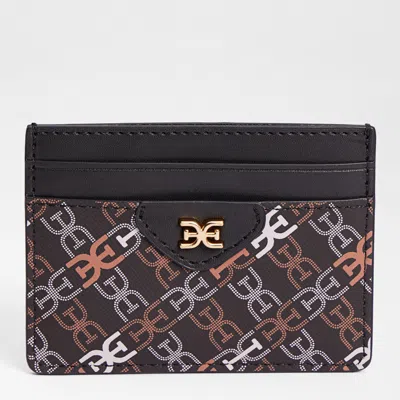 Sam Edelman Harper Monogram Cardcase Black Leather