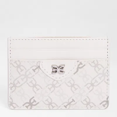 Sam Edelman Harper Monogram Cardcase Eggshell Leather In Neutral