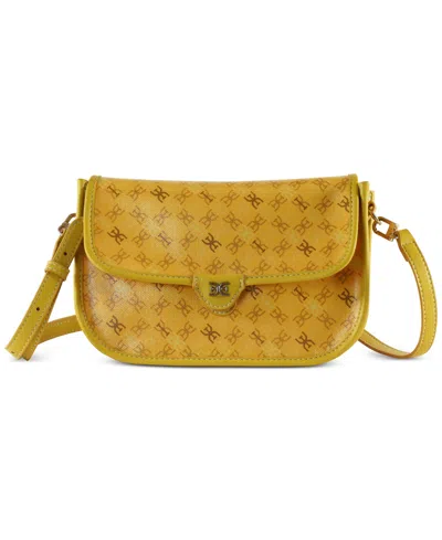 Sam Edelman Harper Monogram Crossbody In Yellow
