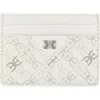 Sam Edelman Harper Monogram Faux Leather Card Case In White