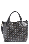 Sam Edelman Harper Monogram Mini Shopper Tote Bag In Black