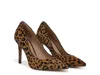 Sam Edelman Hazel Pointed Toe Pump Granada Tan Leopard Leather In Pink