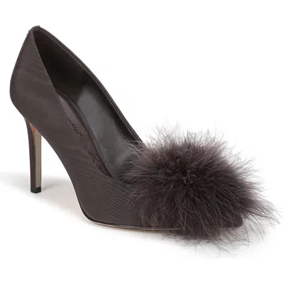 Sam Edelman Hazel Feather Embellished Pump In Brown