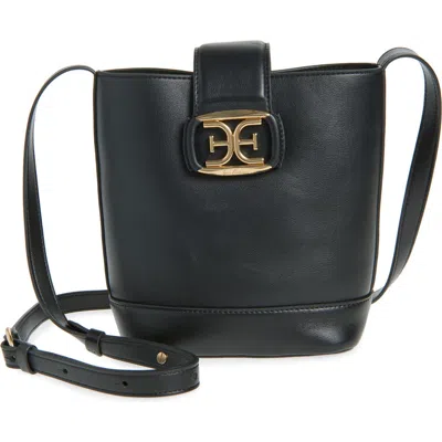 Sam Edelman Hazel Leather Bucket Bag In Black