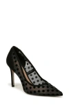 Sam Edelman Hazel Polka Dot Mesh Pump Black Polka Dot Mesh In Black