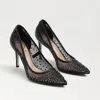 Sam Edelman Hazel Mesh Pointed Toe Pump Black Mesh