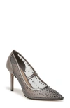 Sam Edelman Hazel Mesh Pointed Toe Pump Metallic Iron Mesh In Brown