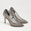 Sam Edelman Hazel Mesh Pointed Toe Pump Metallic Iron Mesh In Brown
