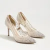 Sam Edelman Womens Hazel Rhinestone-embellished Mesh Courts Crea In Multi