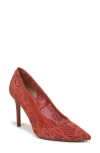 Sam Edelman Hazel Mesh Pointed Toe Pump In Red