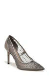 Sam Edelman Hazel Mesh Pointed Toe Pump Metallic Iron Mesh In Silver