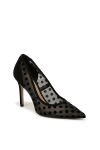 Sam Edelman Hazel Polka Dot Mesh Pump Black Polka Dot Mesh In Black