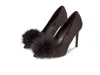 Sam Edelman Hazel Feather Embellished Pump In Brown