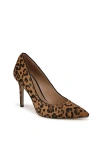 Sam Edelman Hazel Pointed Toe Pump Granada Tan Leopard Leather In Multi
