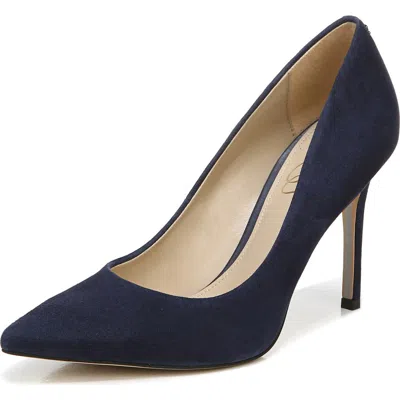Sam Edelman Hazel Pointed Toe Pump In Baltic Navy