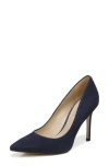 Sam Edelman Hazel Pointed Toe Pump In Baltic Navy Suede