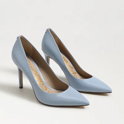 SAM EDELMAN SAM EDELMAN HAZEL POINTED TOE PUMP BLUE BREEZE LEATHER
