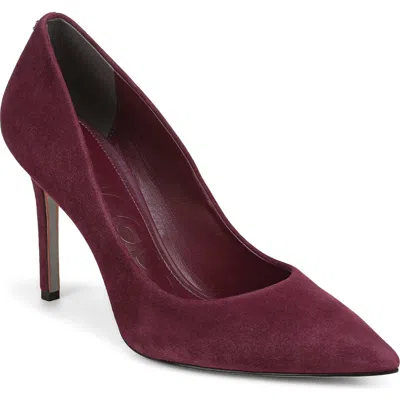Sam Edelman Hazel Pointed Toe Pump In Burgundy