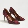 Sam Edelman Hazel Pointed Toe Pump Deep Cabernet Sequin In Red