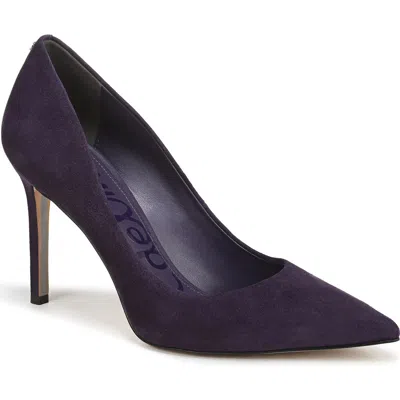 Sam Edelman Hazel Pointed Toe Pump In Deep Violet