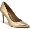 Sam Edelman Hazel Pointed Toe Pump In Gold