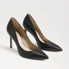 SAM EDELMAN HAZEL POINTED TOE PUMP IN BLACK LEATHER