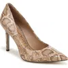 Sam Edelman Hazel Pointed Toe Pump In Light Sand Snake Print