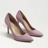 Sam Edelman Hazel Pointed Toe Pump Mauve Lilac Suede In Pink