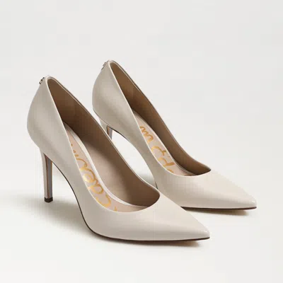 Sam Edelman Hazel Pointed Toe Pump Modern Ivory Leather In White