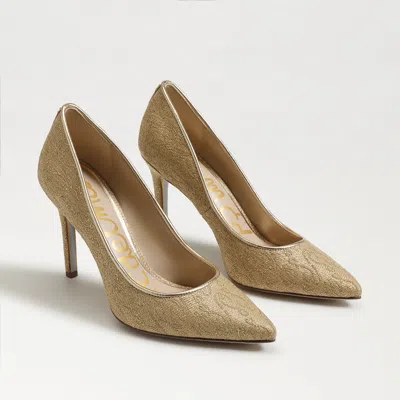 Sam Edelman Hazel Pointed Toe Pump Natural Multi Weave In Brown