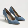 Sam Edelman Hazel Pointed Toe Pump Royal Sky Blue Lace In Blue