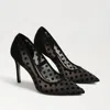 Sam Edelman Hazel Polka Dot Mesh Pump Black Polka Dot Mesh