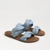 Sam Edelman Hellen Braided Slide Sandal Blue Breeze Leather