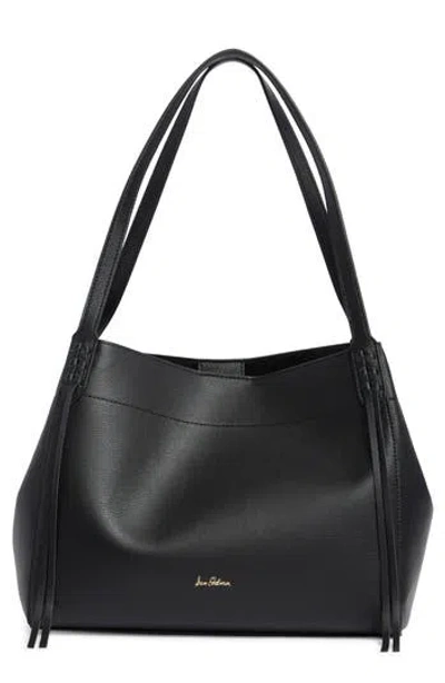 Sam Edelman Hellen Pebbled Leather Tote Bag In Black