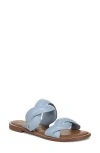 Sam Edelman Hellen Braided Slide Sandal Blue Breeze Leather In Blue Breeze