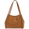 Sam Edelman Hellen Suede Tote Bag In Brown
