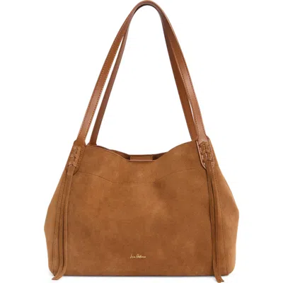 Sam Edelman Hellen Suede Tote Bag In Brown