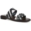 Sam Edelman Hera Womens Zebra Print Open Toe Slide Sandals In Multi