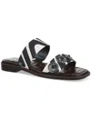Sam Edelman Hera Womens Zebra Print Open Toe Slide Sandals In Multi