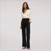 SAM EDELMAN SAM EDELMAN HIGH RISE BAY FLARE TROUSER BLACK PONTE