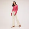 Sam Edelman High Rise Bay Flare Trouser Pocket Undyed Natural