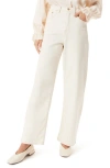 Sam Edelman High Waist Barrel Leg Jeans In Undyed Natural Seed