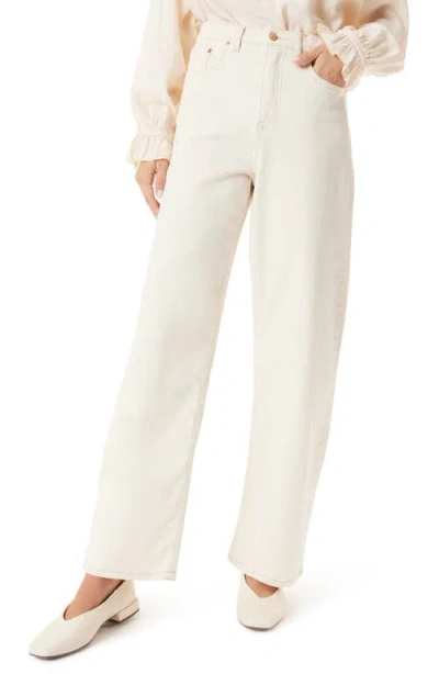 Sam Edelman High Waist Barrel Leg Jeans In Undyed Natural W,seed