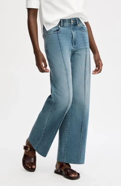 Sam Edelman High Waist Wide Leg Trouser Jeans In Blue