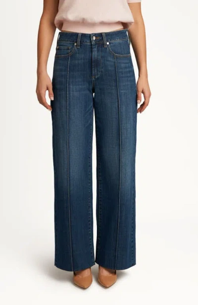 Sam Edelman High Waist Wide Leg Trouser Jeans In Blue