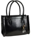 Sam Edelman Holiday Bottom Embossed Small Satchel Bag In Black