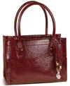 Sam Edelman Holiday Bottom Embossed Small Satchel Bag In Burgundy