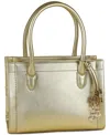 Sam Edelman Holiday Bottom Embossed Small Satchel Bag In Gold